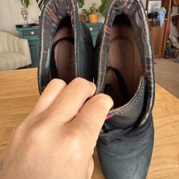 Rockport Dark Gray Leather Wedge Ankle Boots - Picture 5 of 8